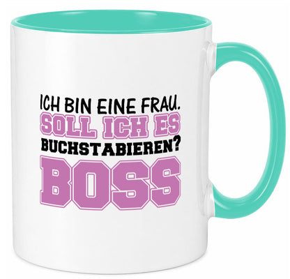 Ich bin der Boss Geschenk Humor Geschenkidee lustiger Spruch Tasse