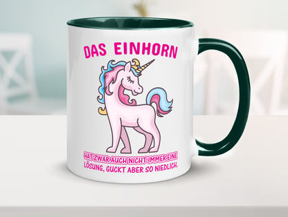 Niedliches Einhorn | lustige Tasse Frauen Mädchen lustiger Spruch Geschenk