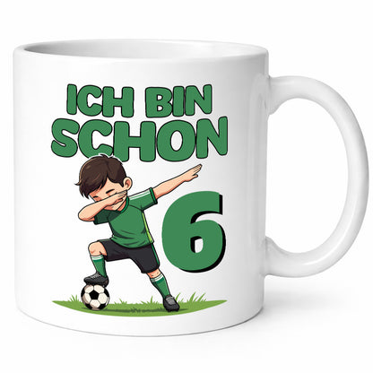 6. Geburtstag | 6 Jahre Fußballer lustiger Spruch Geschenk Geschenkidee Tasse