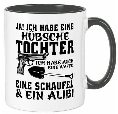 Hübsche Tochter Geschenk Familie Geschenkidee lustiger Spruch Tasse