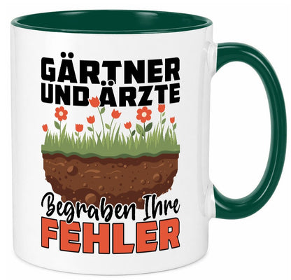 Gärtner und Ãrzte begraben ihre probleme | Humor Geschenkidee Tasse