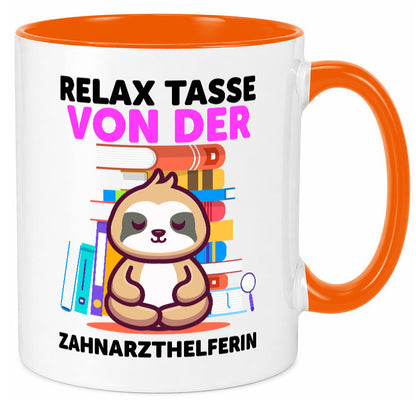 Relax Tasse: Zahnarzthelferin | Zahnmedizin Geschenkidee Humor Tasse