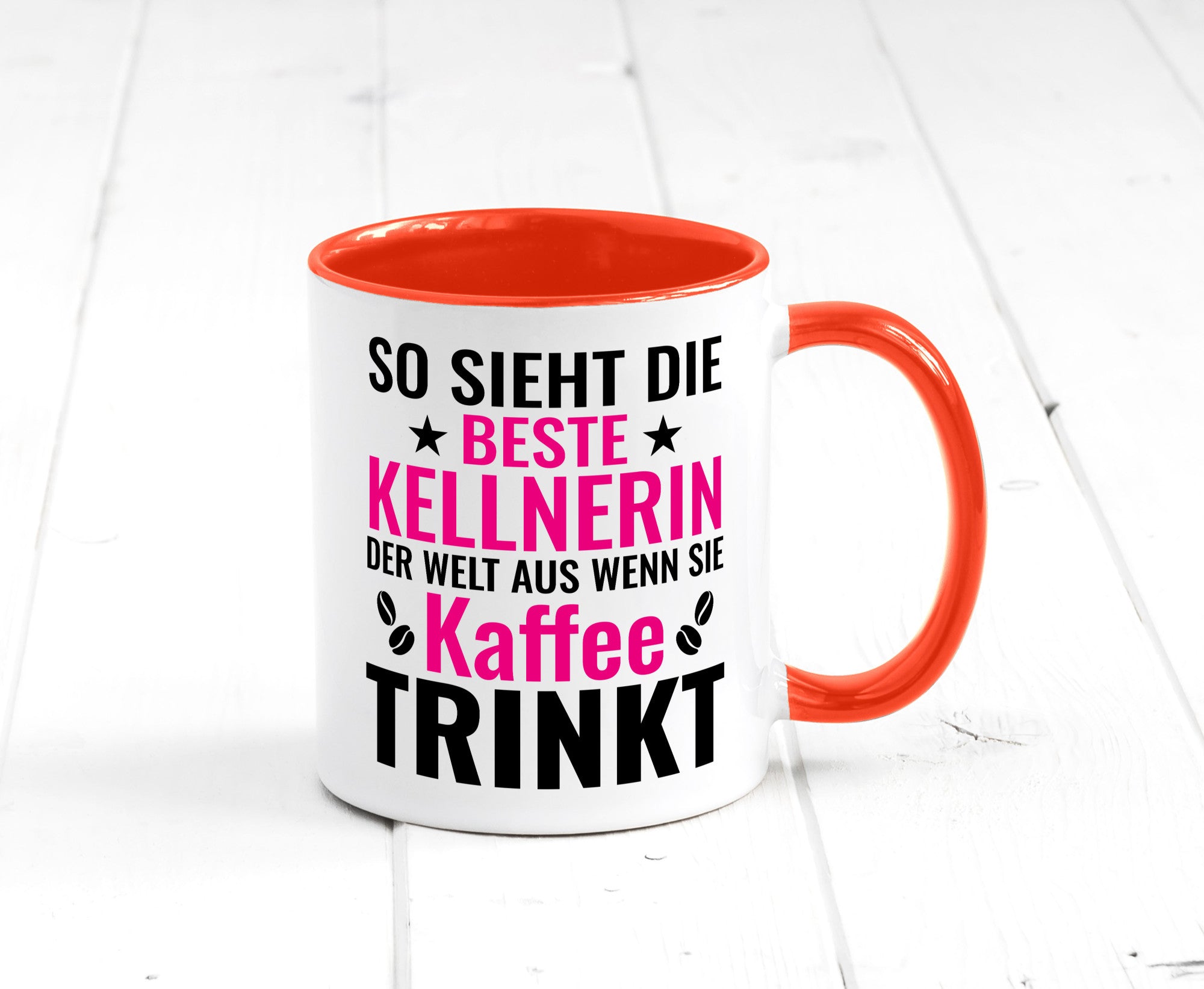 Kaffee trinkt: Kellnerin | Beruf kellnern Bedienung Humor Arbeit Kollegen Büro