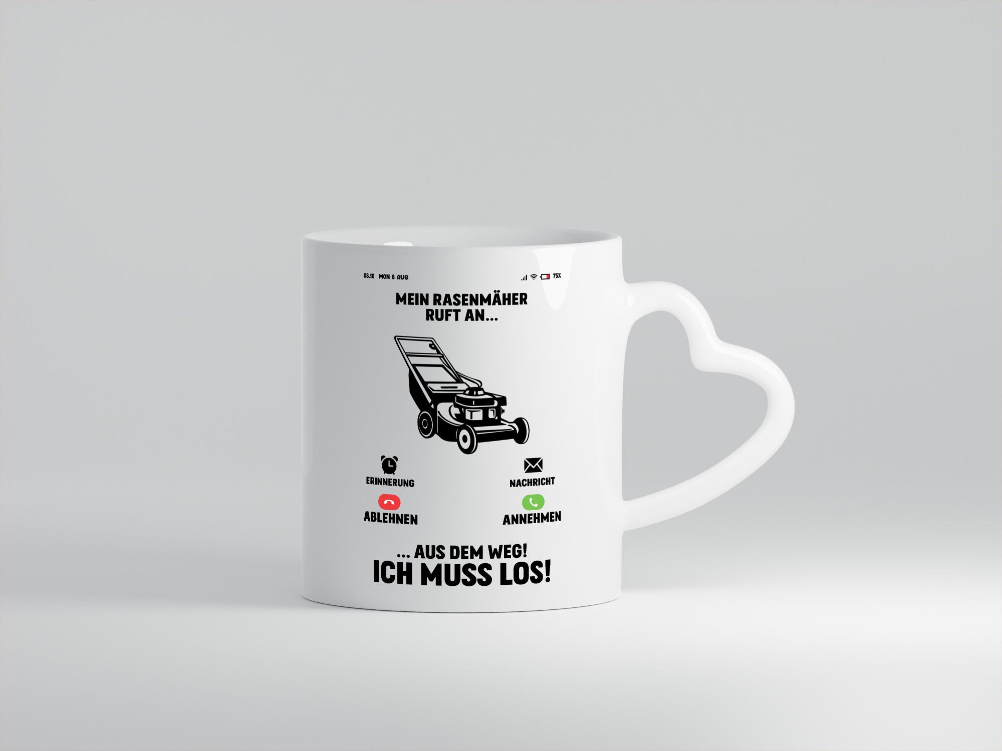 Mein Rasenmäher ruft an | hobbygärtner Gärtner Rasen v2 Humor Geschenkidee Tasse