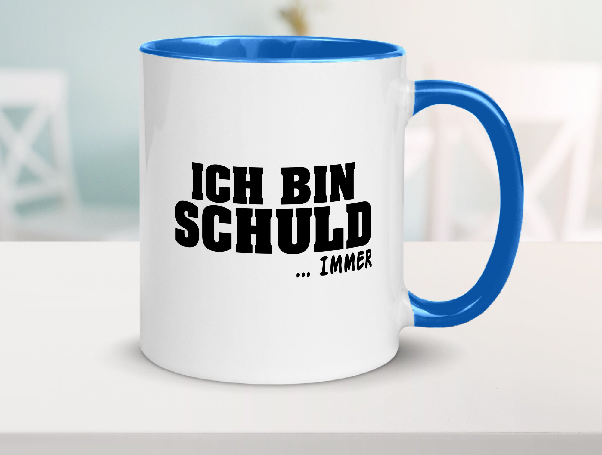Ich bin Schuld | Schwarze Schaff lustig Humor Geschenkidee Geschenk Tasse