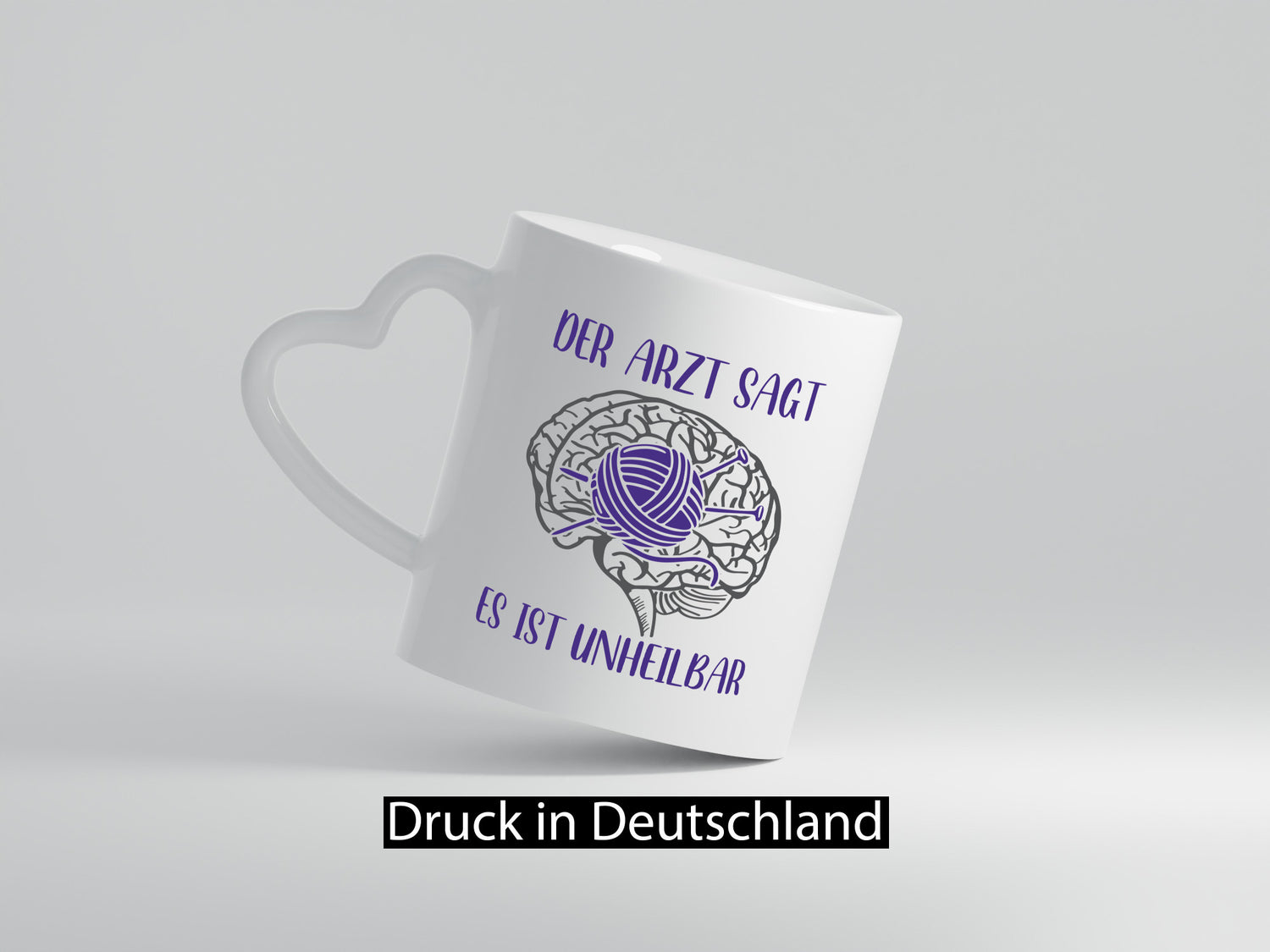 Arzt sagt, unheilbar | Gehirn Wolle Stricknadeln lustig Humor Geschenkidee