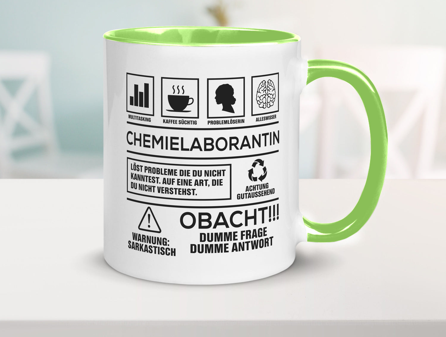 Achtung Probleme Chemielaborantin | Laborantin Chemie Geschenk Humor