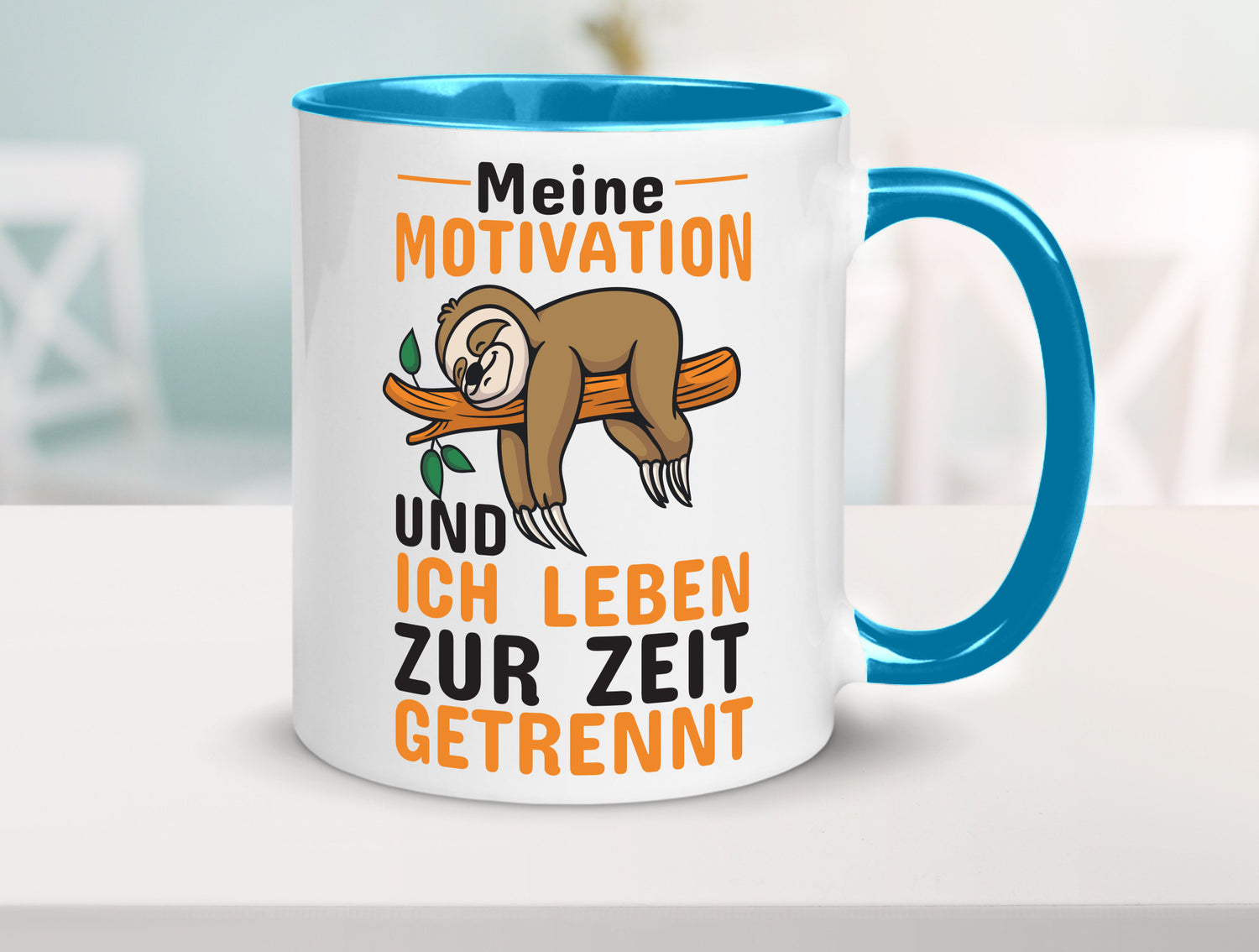 Keine Motivation | Faultier Tasse Büro Humor faul Geschenk Arbeit Kollegen