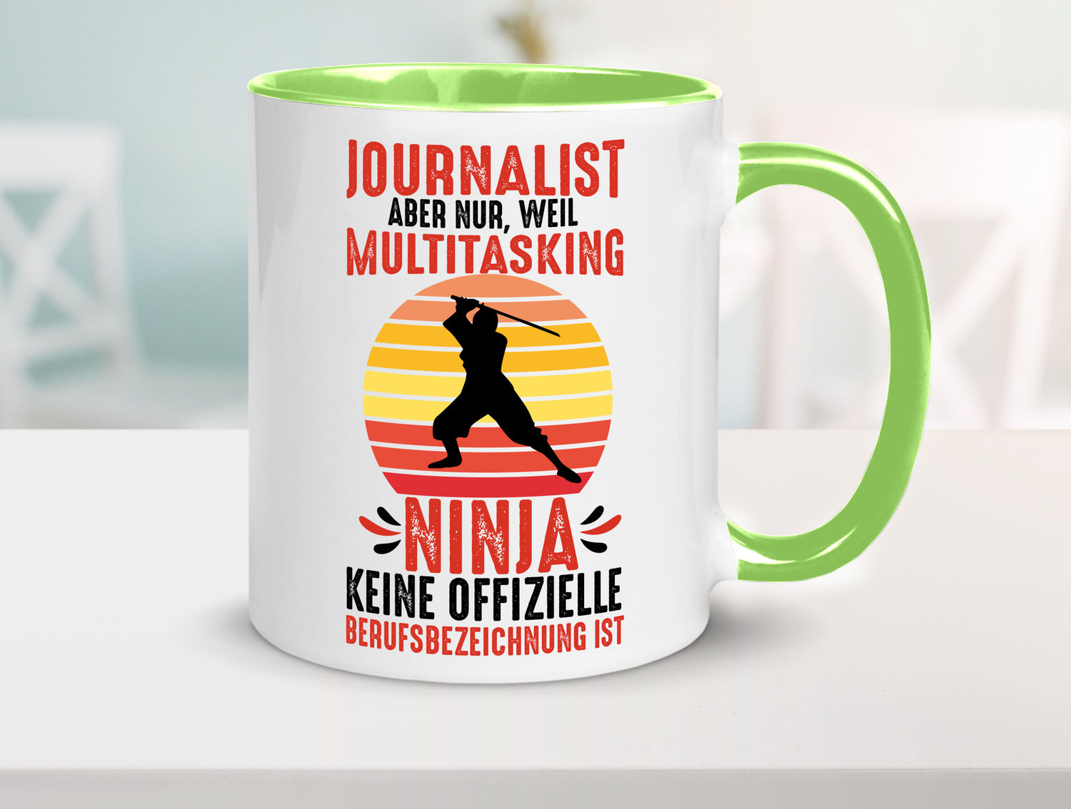 Journalist weil Multitasking Ninja kein Beruf ist Geschenk Arbeit Kollegen Büro