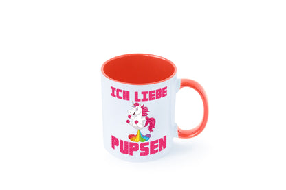 Ich liebe pupsen | Einhorn Pups lustiger Spruch Humor Geschenkidee Tasse