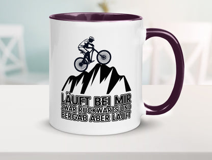 Läuft bei mir | Pechvogel Tasse Radfahrer Statement Humor Geschenkidee