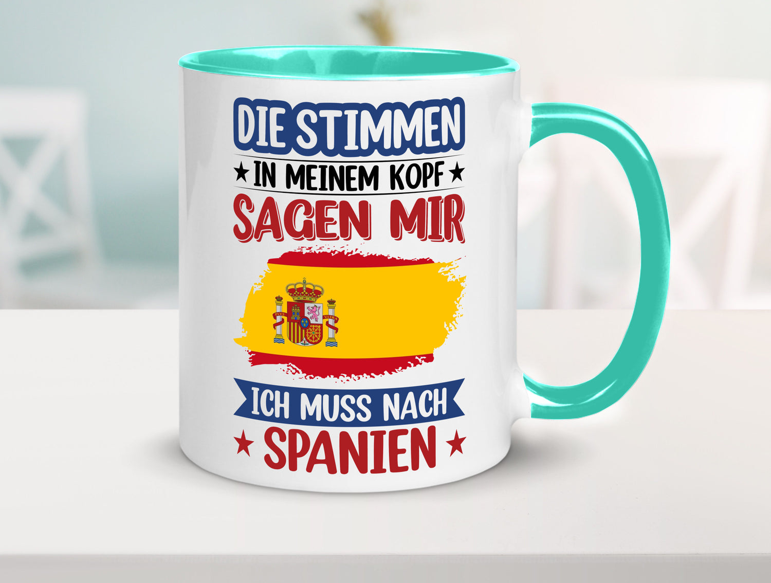 Spanien | Urlaub Stimmen in meinem Kopf Traumland v2 lustiger Spruch Geschenk