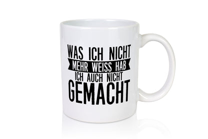 Was ich nicht mehr weiß | Hangover Party Vergesslichkeit Humor Geschenkidee