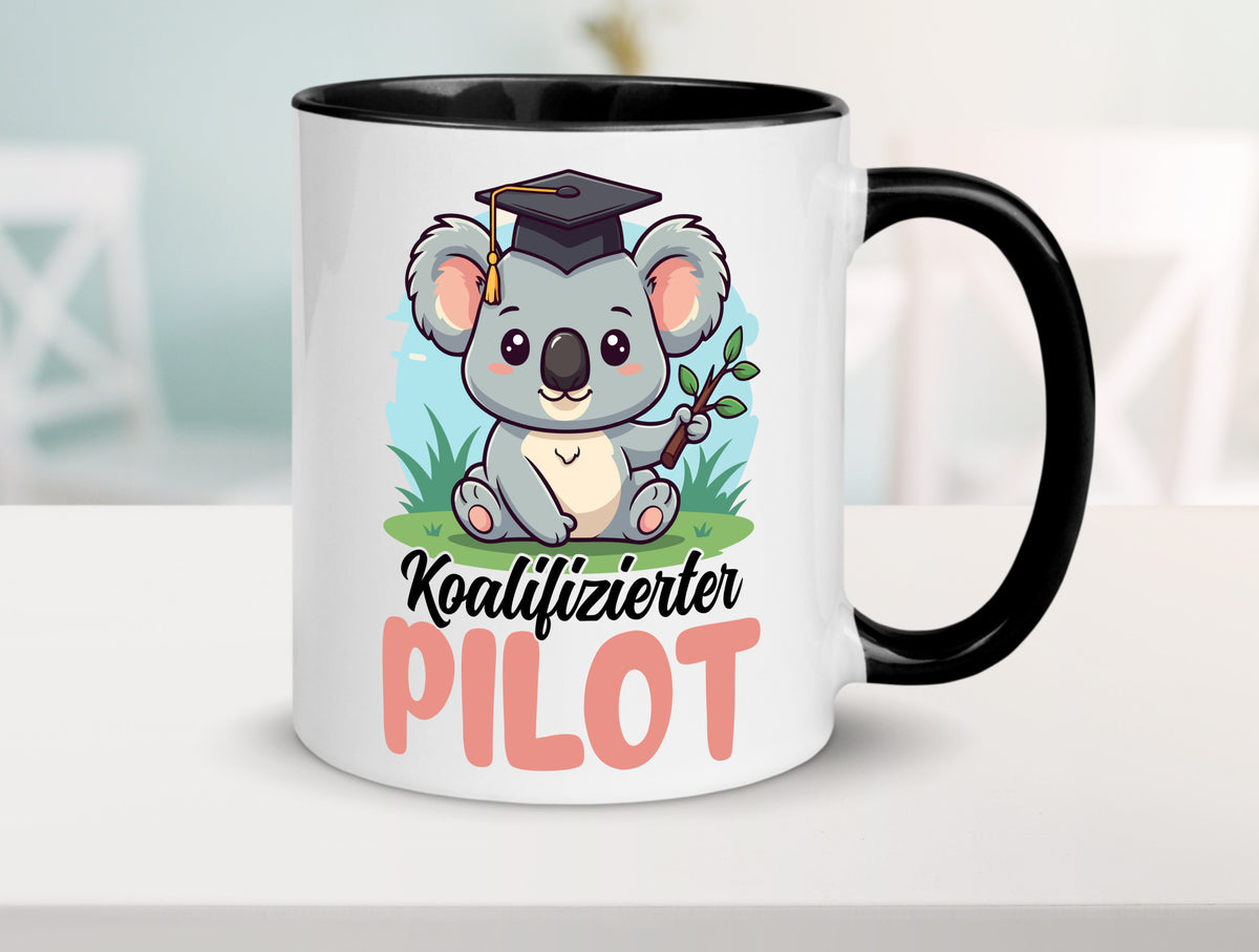 Koalifizierter Pilot | Flugzeug Piloten Humor Geschenkidee Tasse