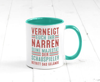 Verneigt euch: Schauspieler | Theater lustig Humor Geschenkidee Geschenk Tasse