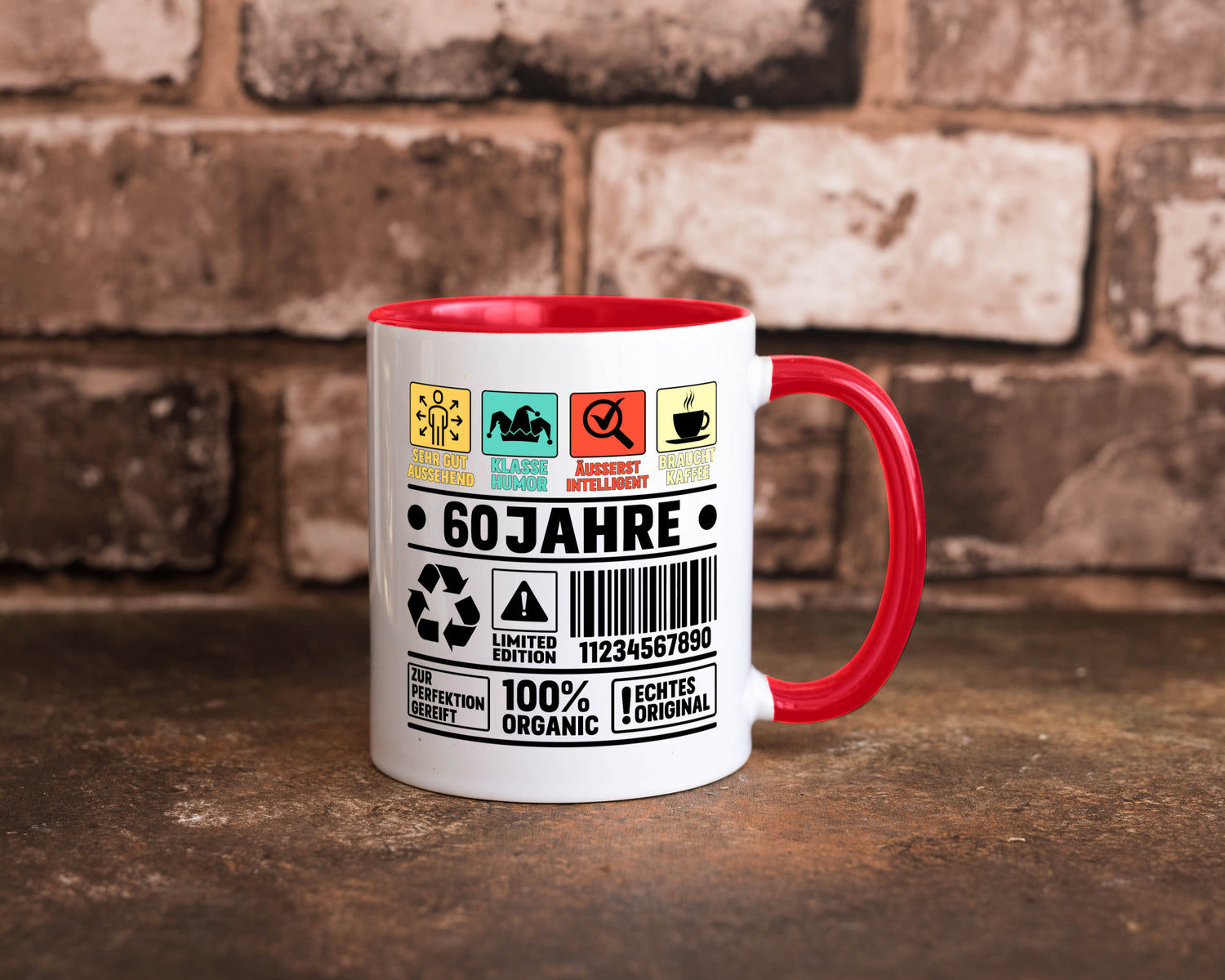 60. Geburtstag | 60 Jahre Humor Limited Edition Geschenkidee Tasse