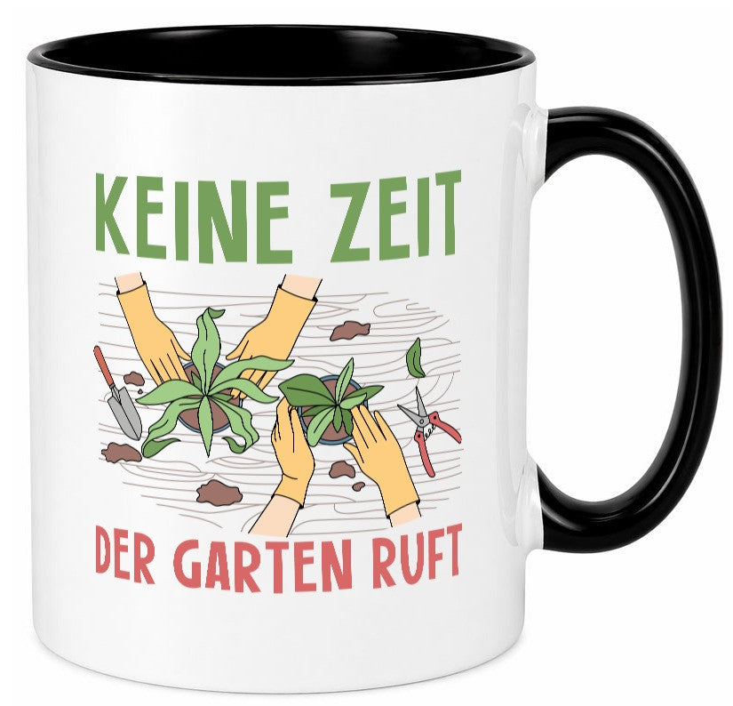 Der Garten ruft | Gärtnerliebe Naturliebhaber lustig Humor Geschenkidee Tasse