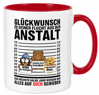 Glückwunsch zur Flucht | Arbeitskollegen Berufswechel Humor Arbeit Kollegen
