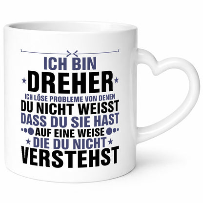 Löse Probleme: Dreher | Fräser lustiger Spruch Geschenk Humor Geschenkidee Tasse