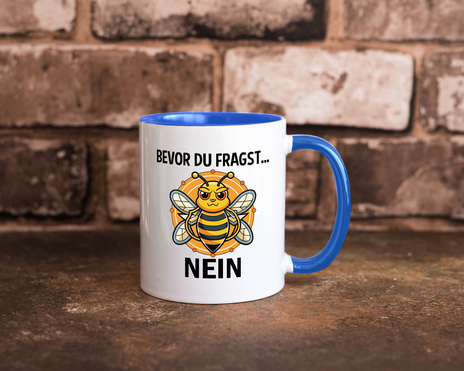 Bevor du fragst... Nein | Hummeln v2 lustig Humor Geschenkidee Geschenk Tasse