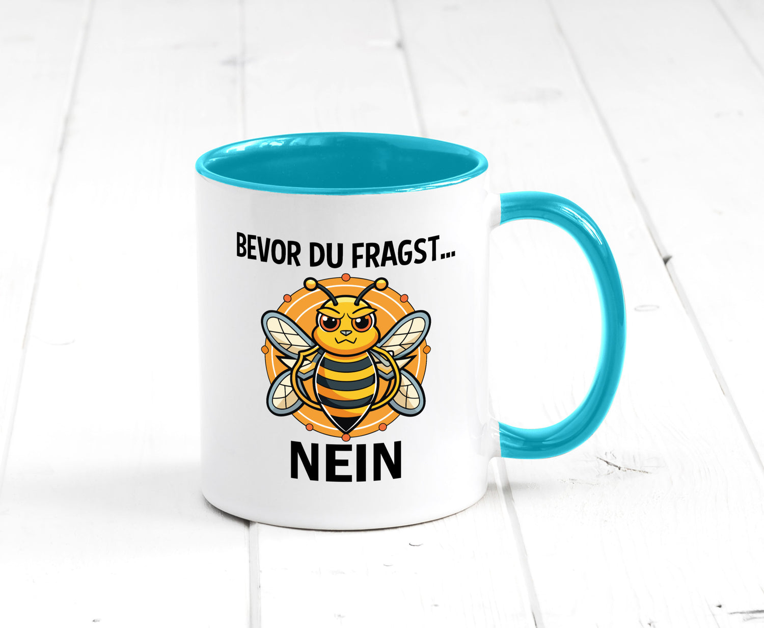 Bevor du fragst... Nein | Hummeln v2 lustig Humor Geschenkidee Geschenk Tasse