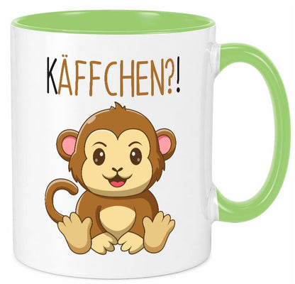 Käffchen? | süßer Affe Frauen Becher niedlich Humor Geschenkidee Tasse