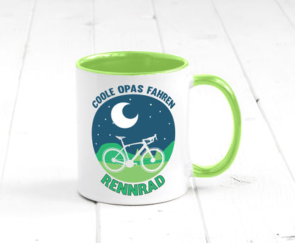 Coole Opas fahren Rennrad | Mond Landschaft Geschenk Familie Geschenkidee
