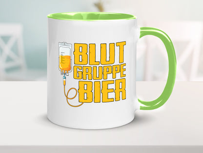 Blutgruppe Bier | Saufen Trinken Biertrinker Humor Geschenkidee Tasse