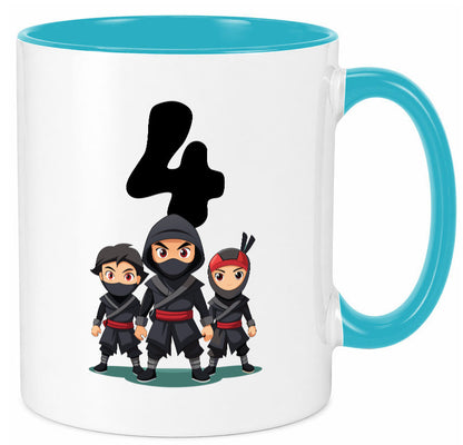 4. Geburtstag | 4 Jahre Ninja lustig Geschenkidee Geschenk Tasse