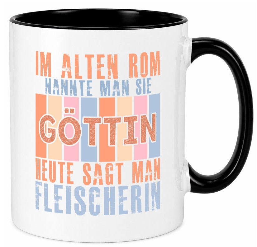 Heute sagt man: Fleischerin | Schlachterei lustig Humor Geschenkidee Geschenk Tasse
