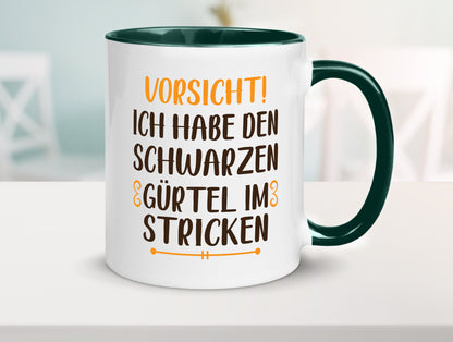 Schwarzen Gürtel im Stricken | Stricknadel lustiger Spruch Geschenk Humor