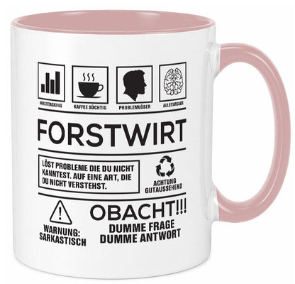 Achtung Probleme Forstwirt | Waldarbeiter lustig Arbeit Kollegen Büro Geschenk