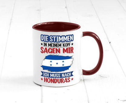 Honduras | Urlaub Stimmen in meinem Kopf Traumland Geschenkidee Humor Tasse