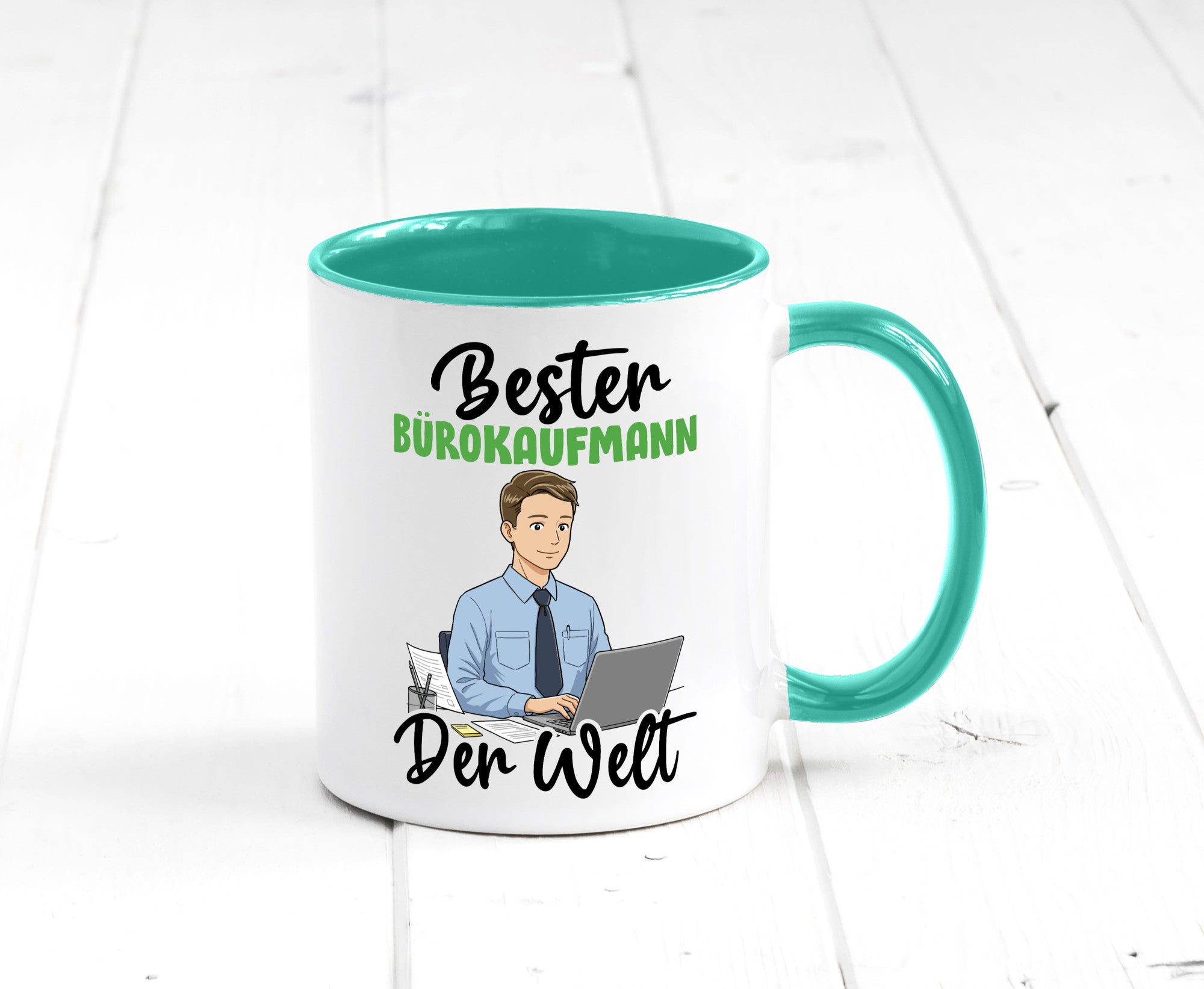 Bester Bürokaufmann | Kaufmann v2 lustig Arbeit Kollegen Büro Geschenk Tasse