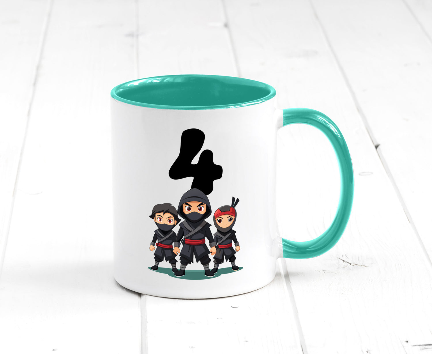 4. Geburtstag | 4 Jahre Ninja lustig Geschenkidee Geschenk Tasse
