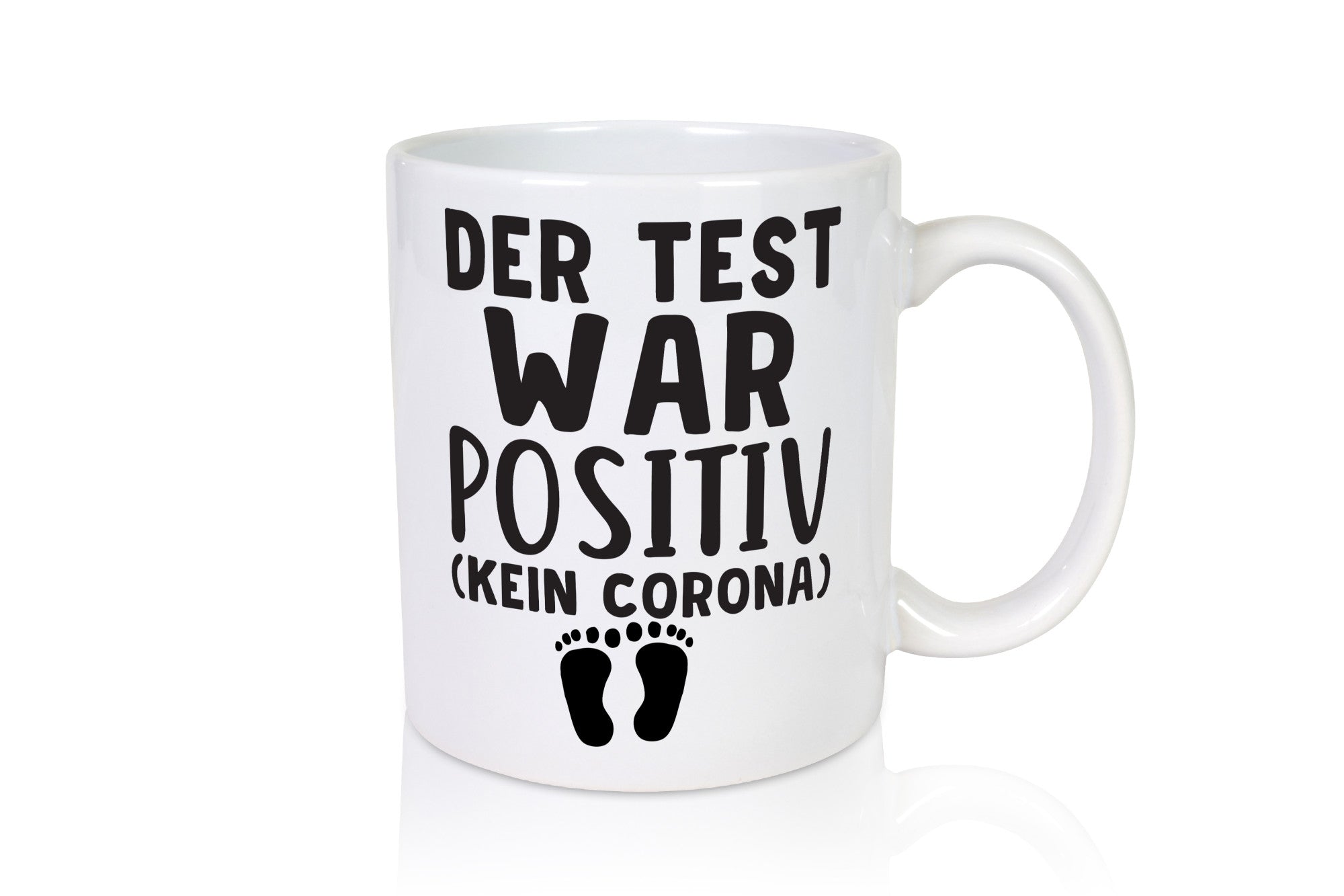 Der Test war positiv | Schwangerschaft Tasse Eltern Humor Geschenkidee