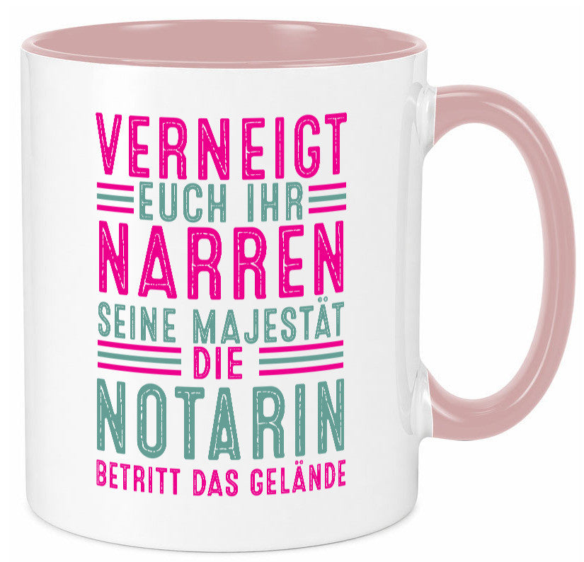 Verneigt euch: Notarin | Juristin lustig Humor Geschenkidee Geschenk Tasse