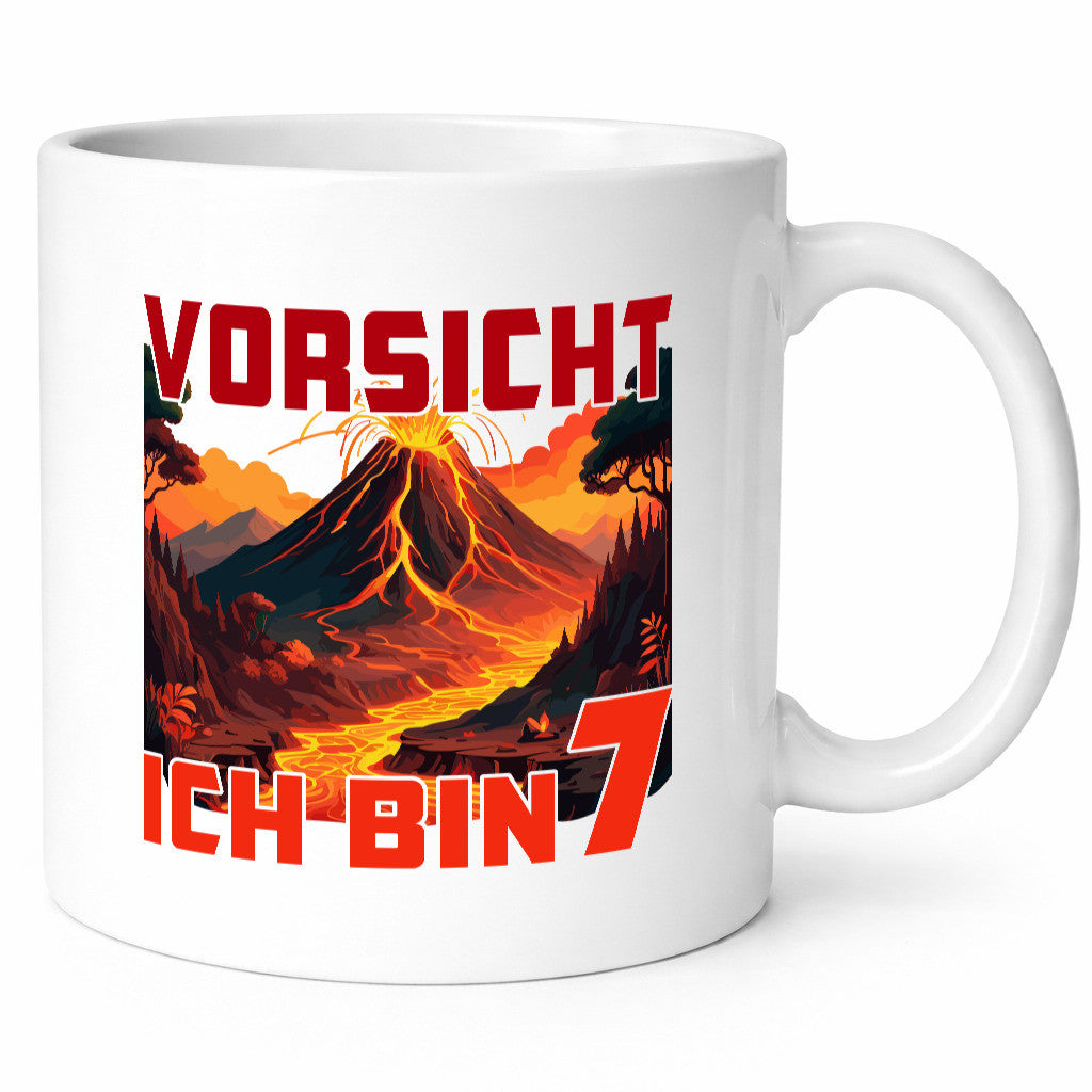 7. Geburtstag | 7 Jahre Vulkanausbruch Vulkan lustig Geschenkidee Geschenk Tasse