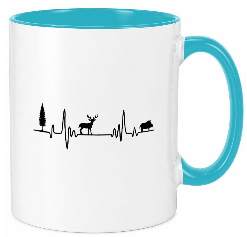 Jäger Herzschlag | Motiv Jagd Rotwild jagen Geschenkidee Humor Tasse