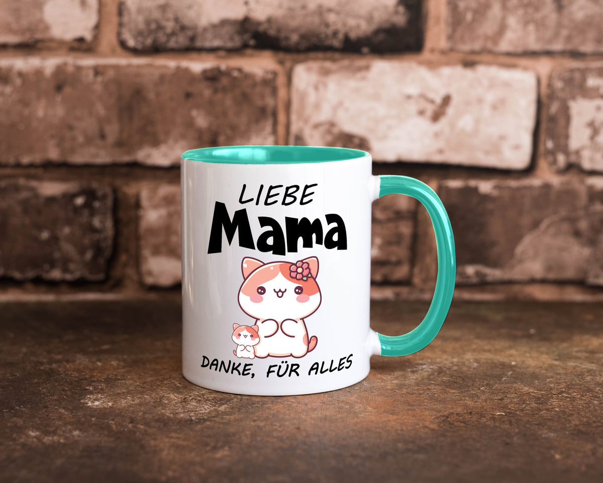 Liebe Mama Danke, für alles | Muttertag Beste Geschenk Familie Geschenkidee Tasse