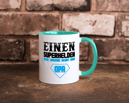 Superheld Opa Geschenk Familie Geschenkidee lustiger Spruch Tasse