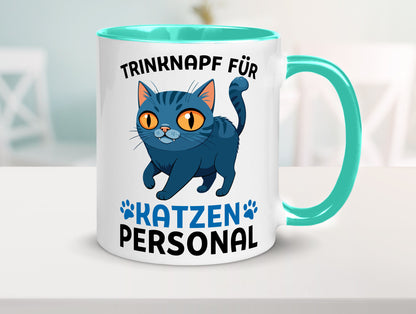 Katzen Personal | Katzenbesitzer Tasse Katze Humor vl2 Tierliebhaber