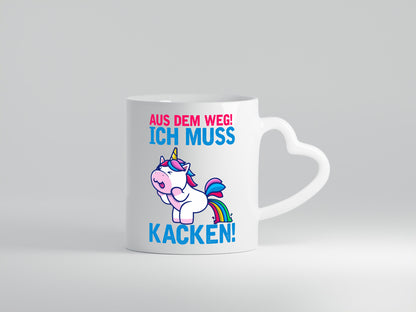 Aus dem weg ich muss Kacken | Einhorn Pupsen lustig Humor Geschenkidee Geschenk