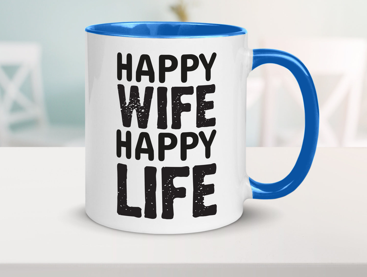 Happy Wife | Ehemann Tasse Ehefrau Humor Statement Geschenkidee