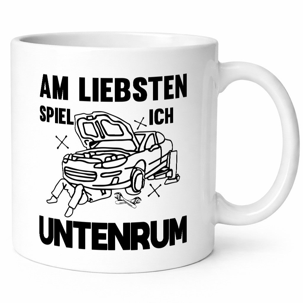 Am liebsten spiele ich untenrum | Autowektstatt lustiger Spruch Geschenk Humor