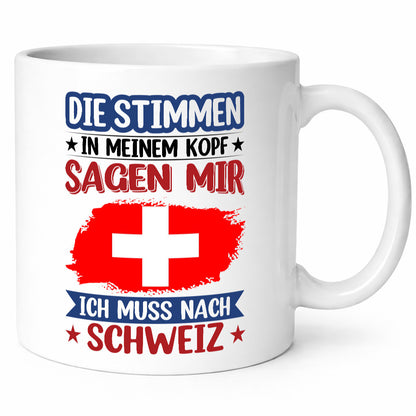 Schweiz | Urlaub Stimmen in meinem Kopf Traumland v2 lustig Humor Geschenkidee
