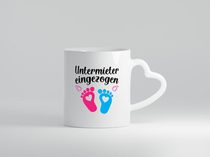 Untermieter eingezogen | Babyfüsschen Humor Geschenkidee Tasse
