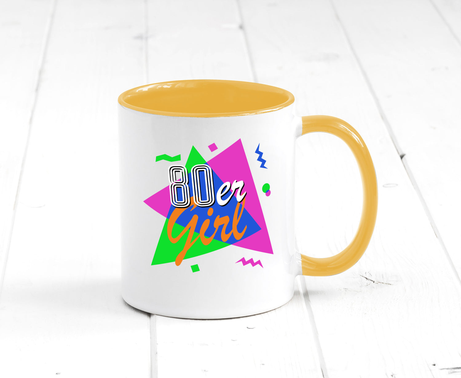 80er Girl - Jahre bunt + verrückt retro Humor Geschenkidee Tasse