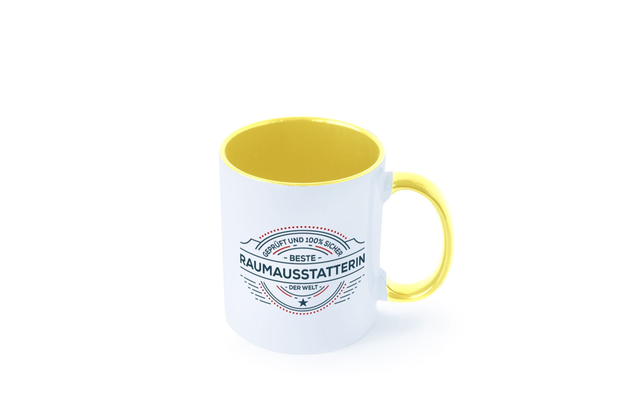 Geprüft und sicher: Raumausstatterin | Wohn Ausstatterin Humor Geschenkidee