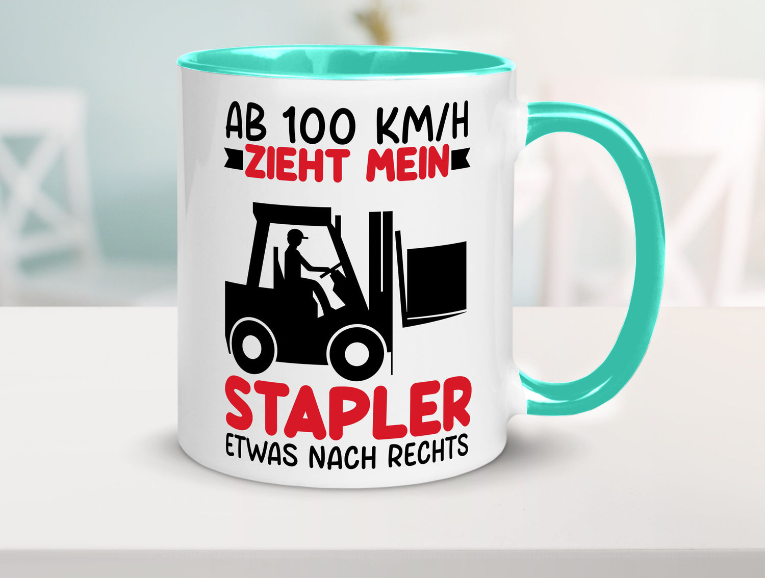 Stapler zieht nach Rechts | Staplerfahrer Arbeit Geschenkidee Kollegen Büro
